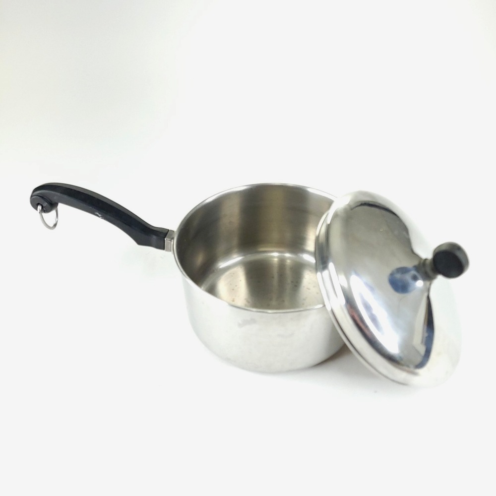VTG Farberware 2.0 Qt Saucepan With Lid Stainless Steel Aluminum Clad Pot USA